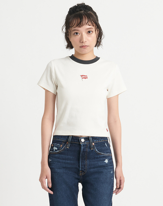 エッセンシャル SPORTY Tシャツ ホワイト MINI FLAG