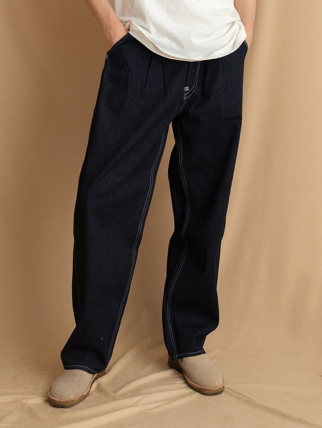 LR PLEATED TROUSER DIAMOND SEA