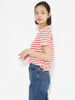 MARGOT ボーダーTシャツ レッド STRIPE CORAL RED