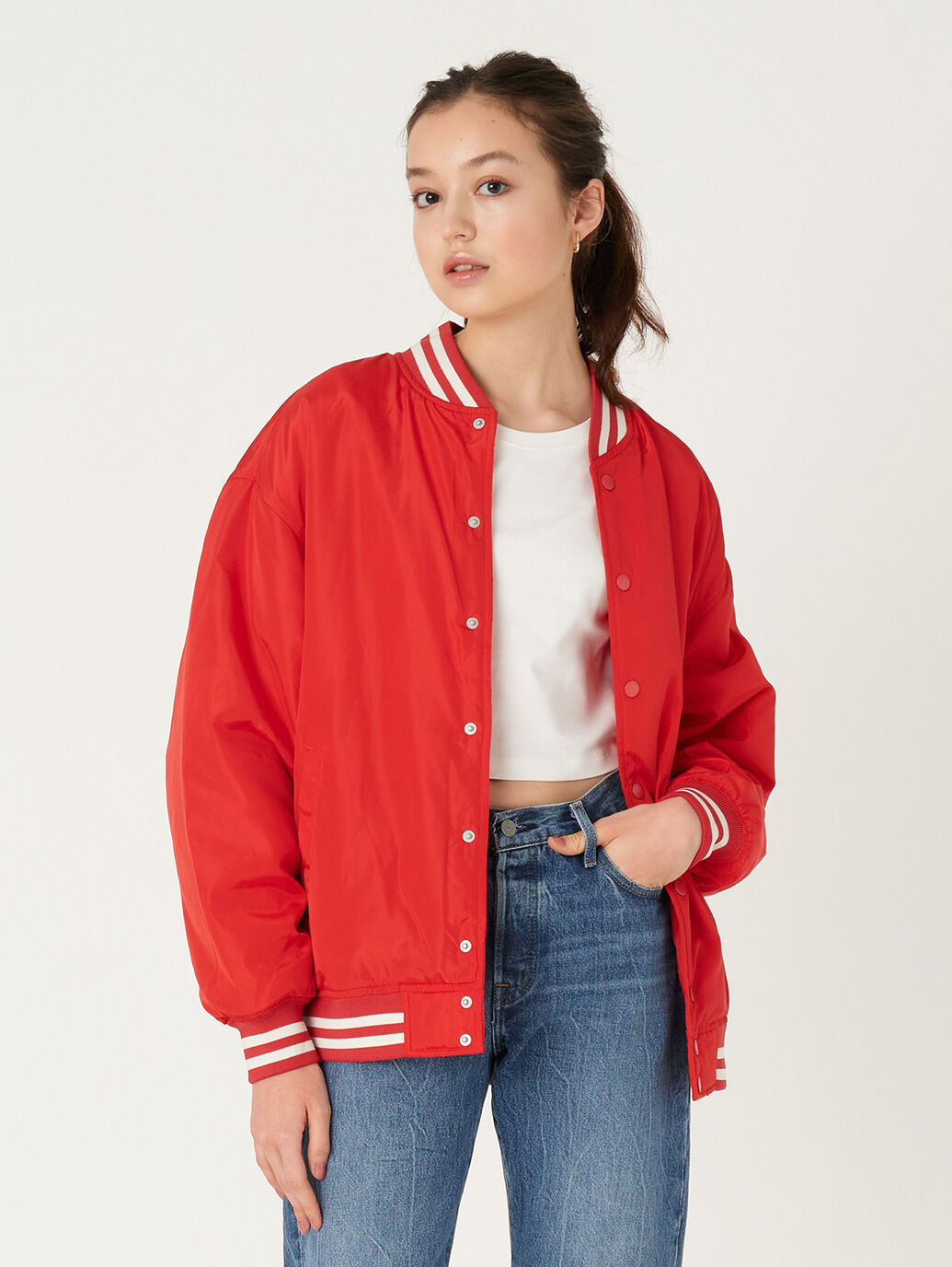 80〜00soutdoolevis red tab varsity jacket