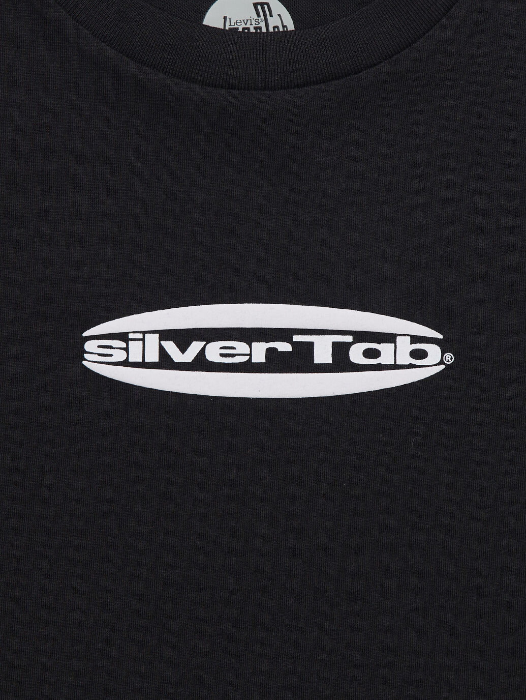 SILVERTAB™ グラフィック クルーネックTシャツ ブラック CAVIAR