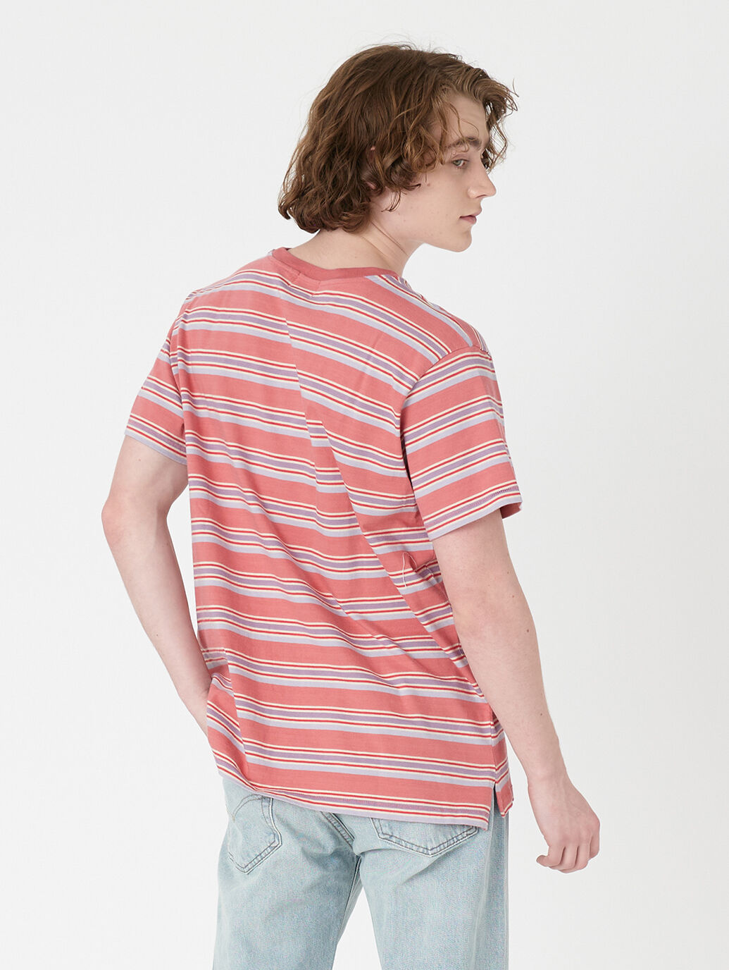 LEVI'S® VINTAGE CLOTHING 1940'S Tシャツ MARKET レッド STRIPE