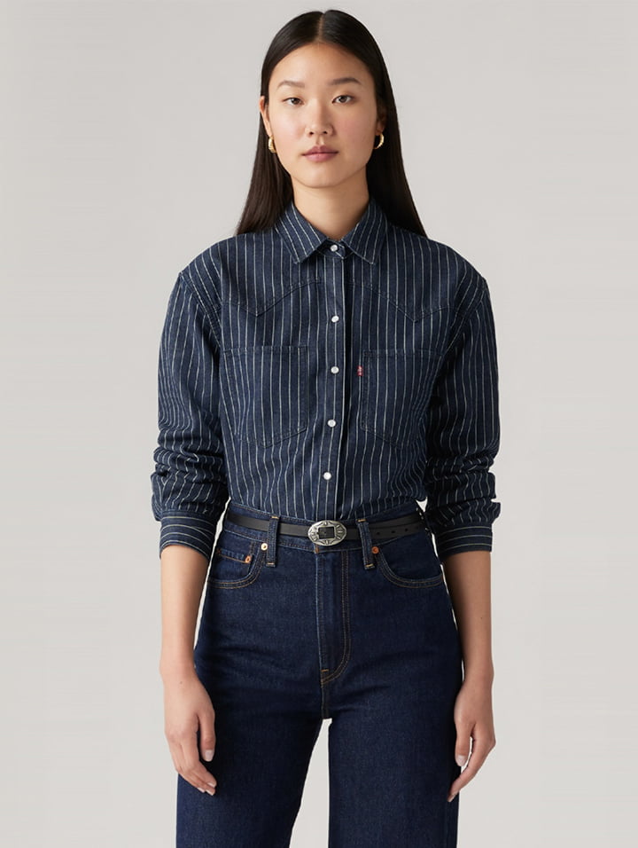 TEODORA WESTERN SHIRT *MARI STRIPE*