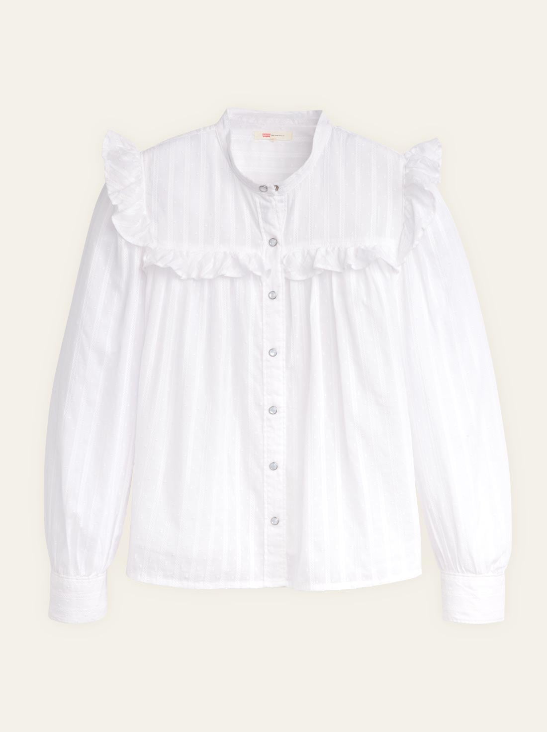 GIANNA LS BLOUSE BRIGHT WHITE