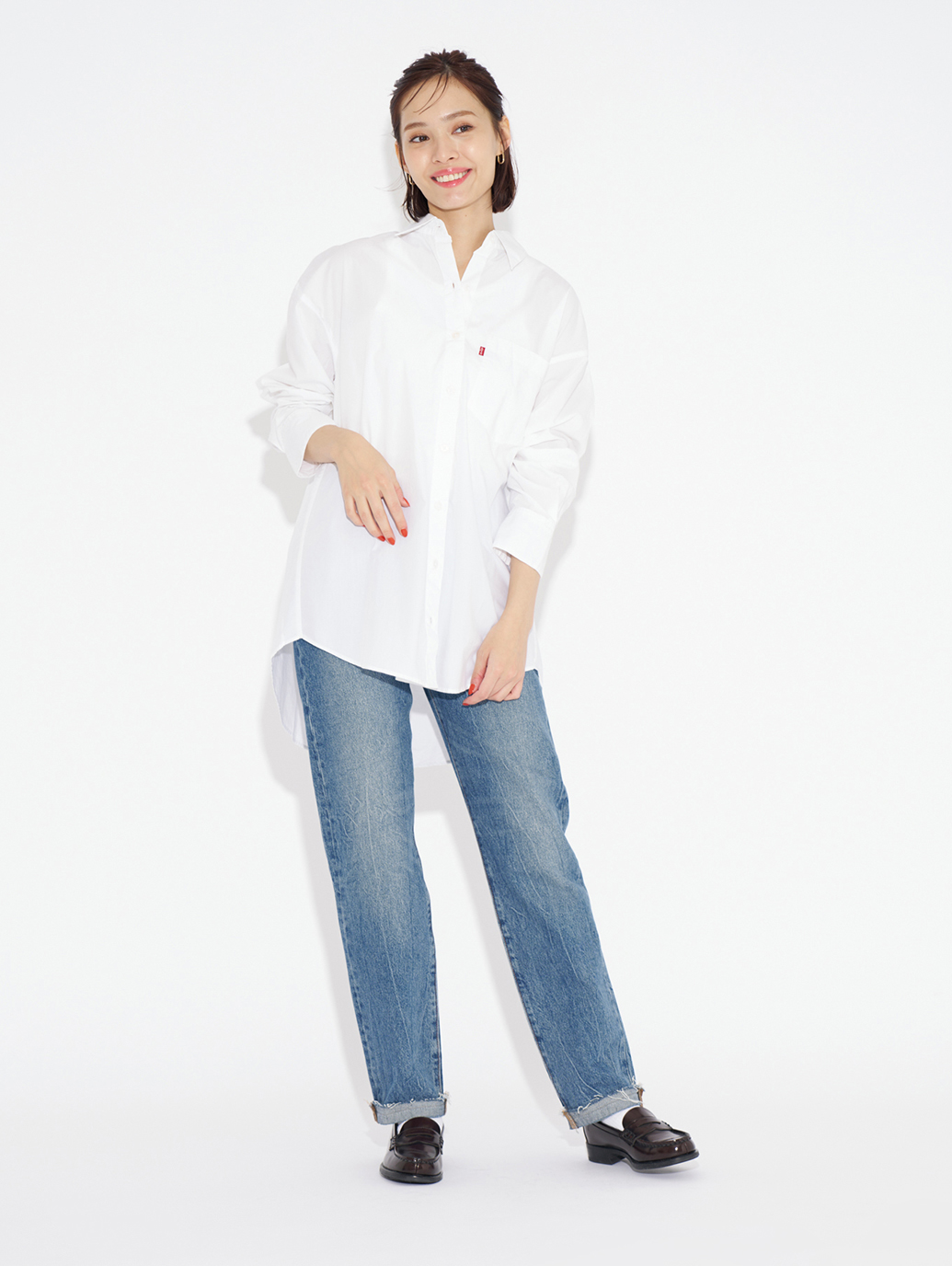 オーバーサイズシャツ ホワイト BRIGHT WHITE｜リーバイス® 公式通販